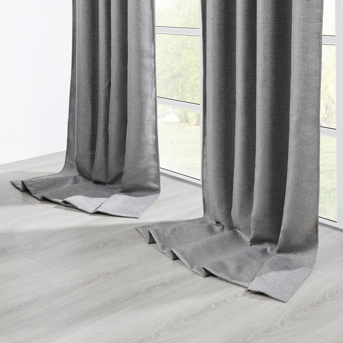 Draperie opacă Kai - gri, Modern, textil (135/255cm) - Premium Living
