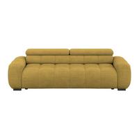 Velika Sofa Bull - boje senfa/crna, Trend, tekstil/plastika (248/77-97/108cm) - Luca Bessoni