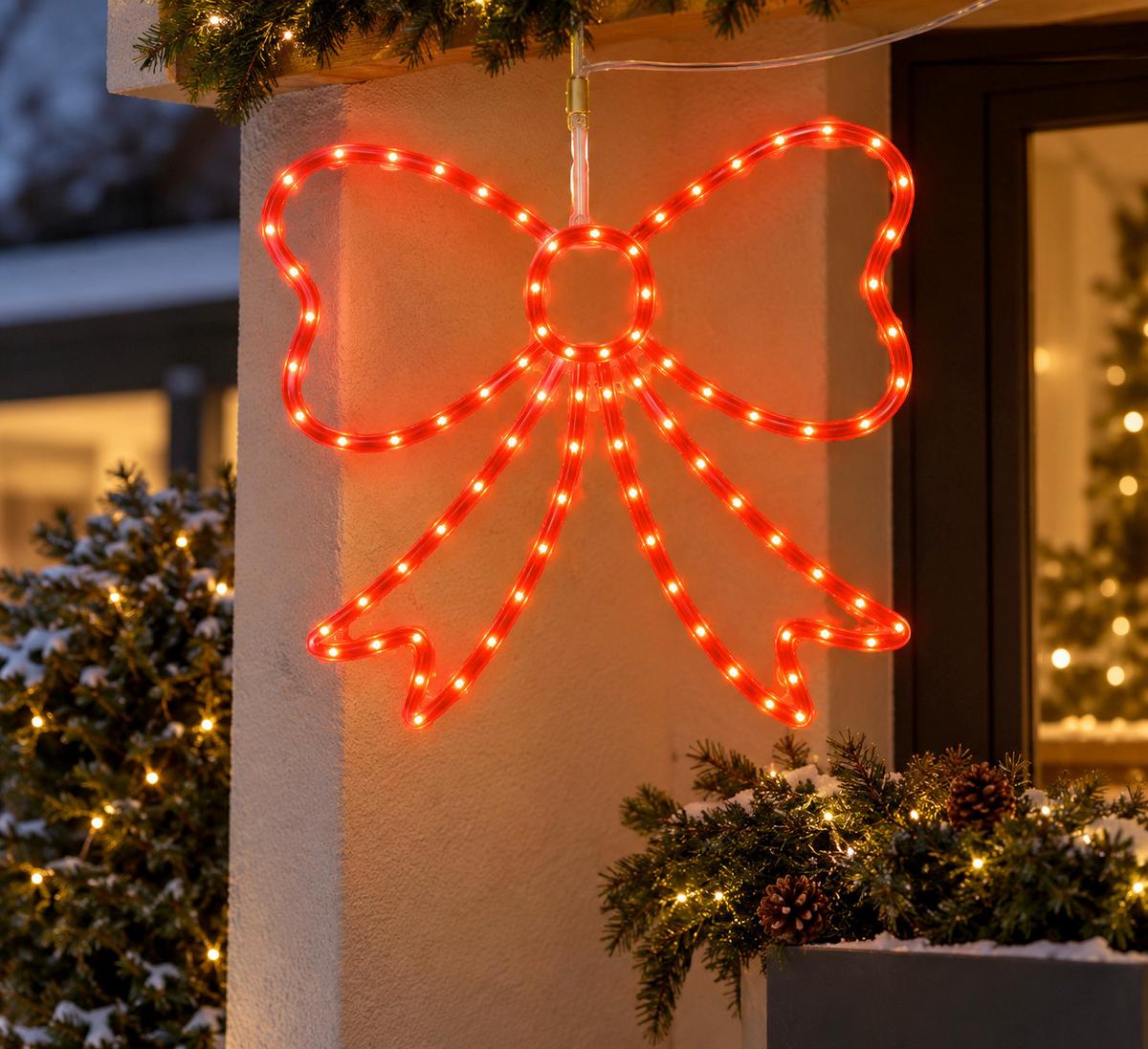 LED-Dekoleuchte Rot - Rot, MODERN, Kunststoff (54,5/1/49,6cm)