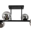 TAKLAMPA LISIB - kromfärg/svart, Modern, metall/glas (85/28/27cm) - Mömax