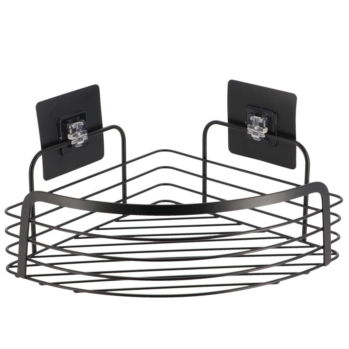 Etajeră pentru baie Batho - negru, Basics, metal (24,5/12/31,5cm)