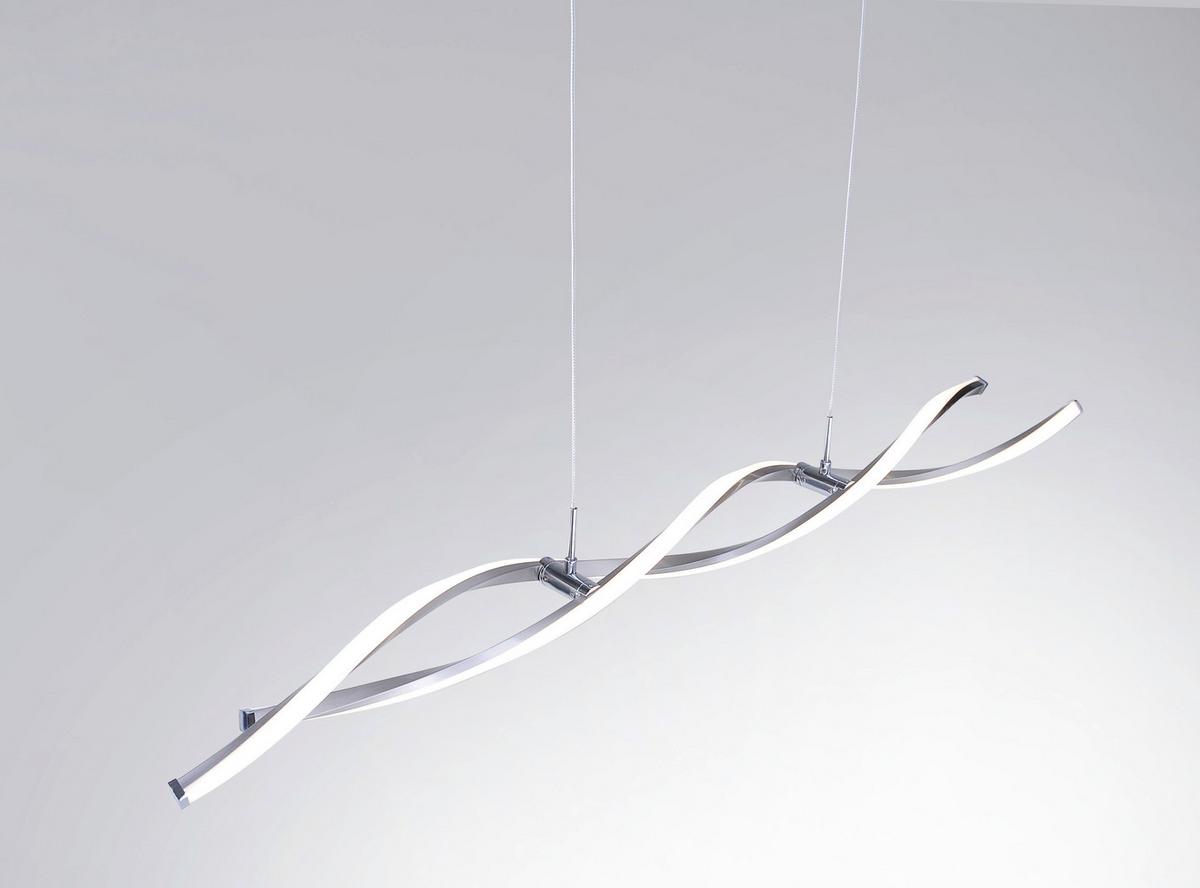 LAMPA WISZĄCA LED 9142-55 POLINA - kolor niklowy, Design, metal (110/8/140cm) - Paul Neuhaus
