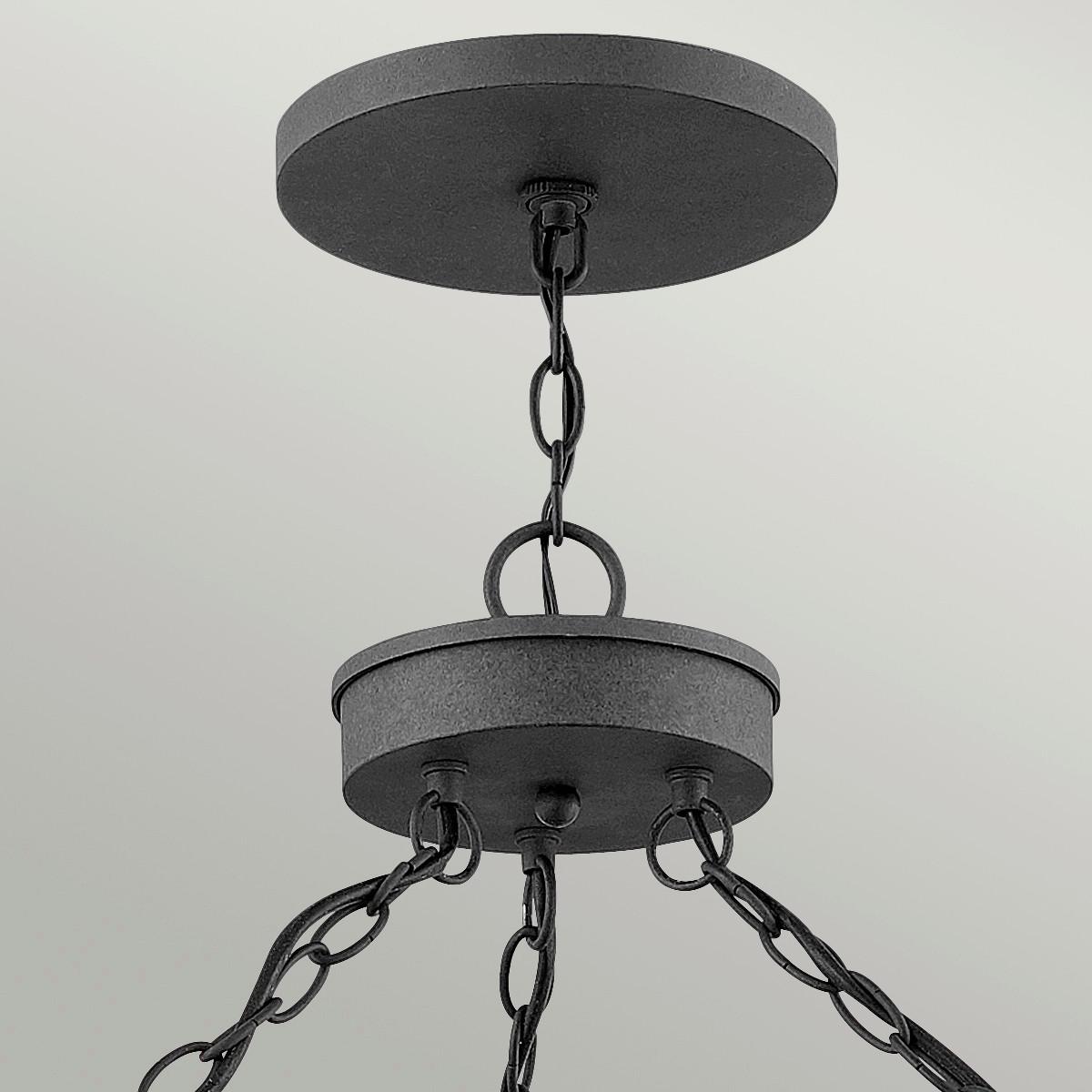 Luster Qn-Lakehouse6-P-Dz - siva/boje cinka, Konvencionalno, staklo/metal (94.9/92.7cm) - Elstead Lighting