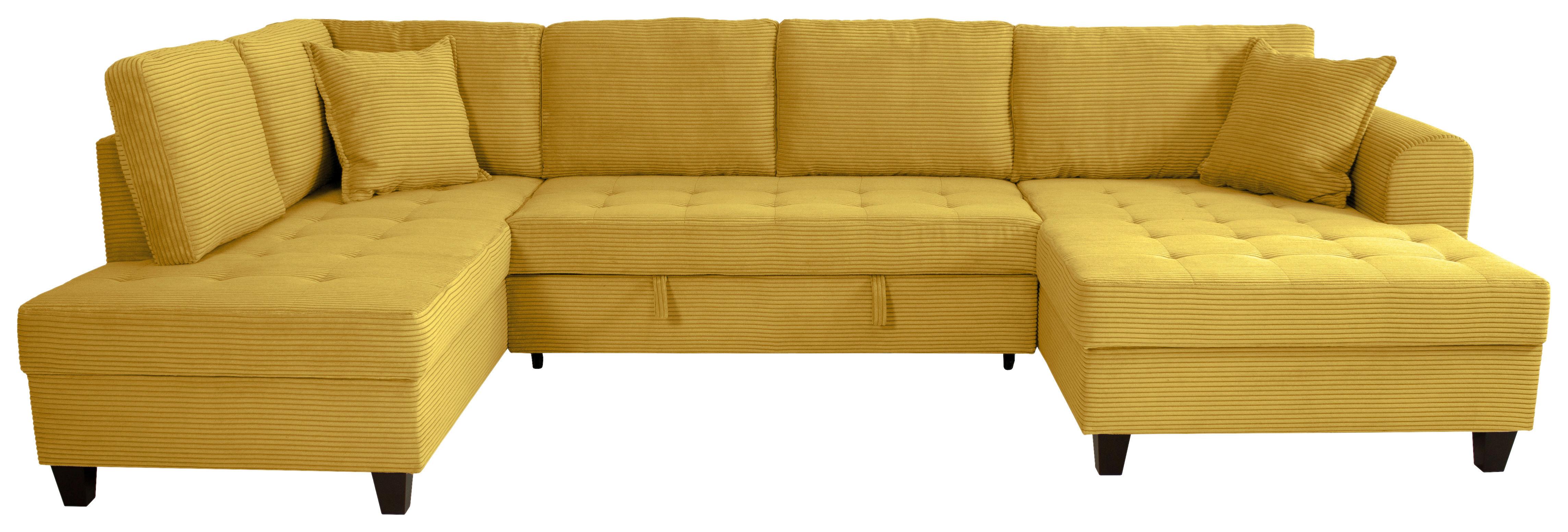 Kutna Garnitura Moritz - boje senfa, Trend, tekstil (178/324/155cm) - Modern Living