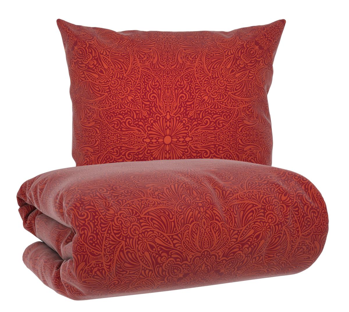 Bettwäsche Bella Wende Rot ca. 135x200cm - Rot, MODERN, Textil (135/200cm) - Mömax