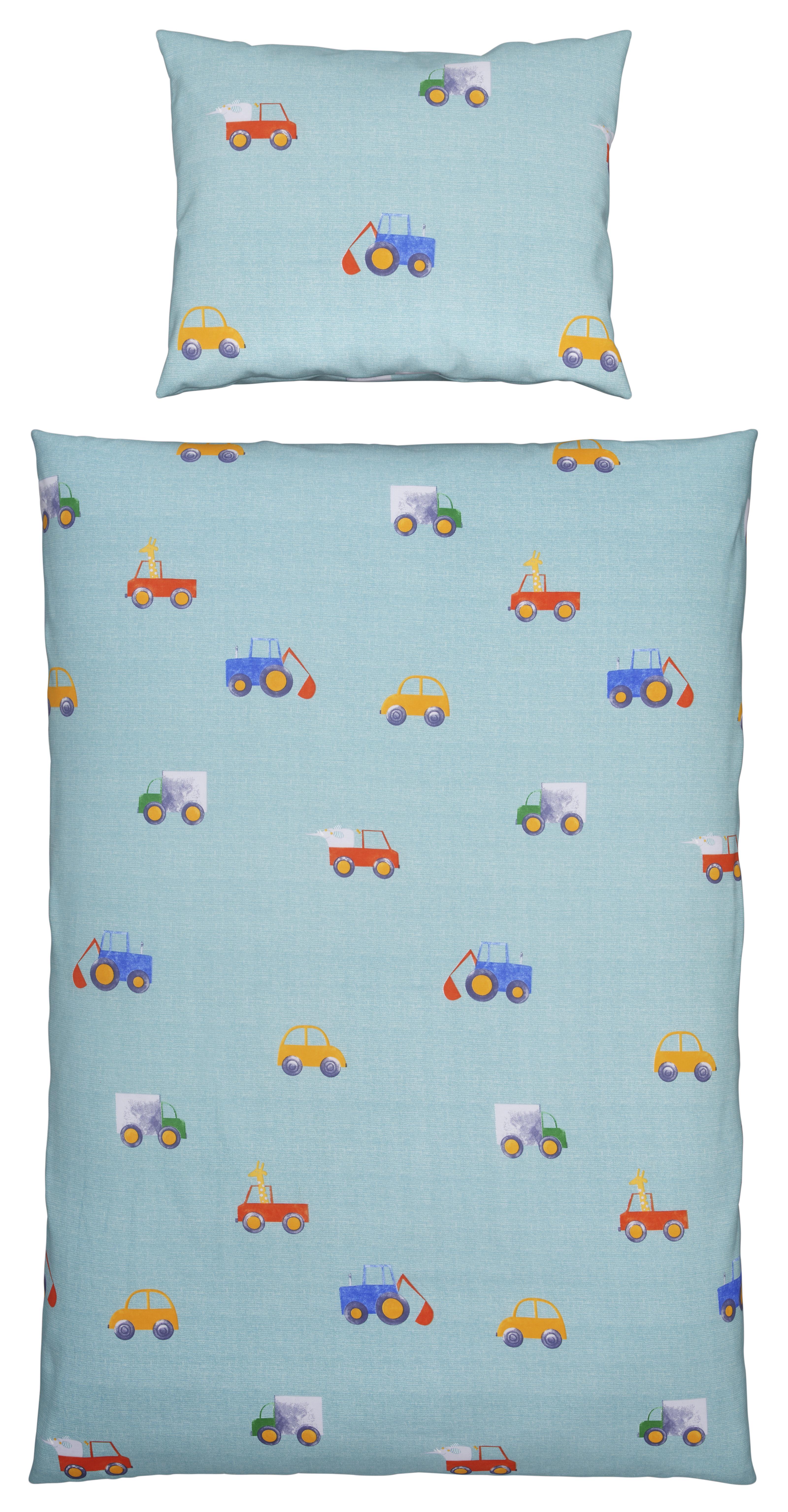 Bettwäsche Cars ca. 160x210cm - Hellblau, Textil (160/210cm) - Modern Living