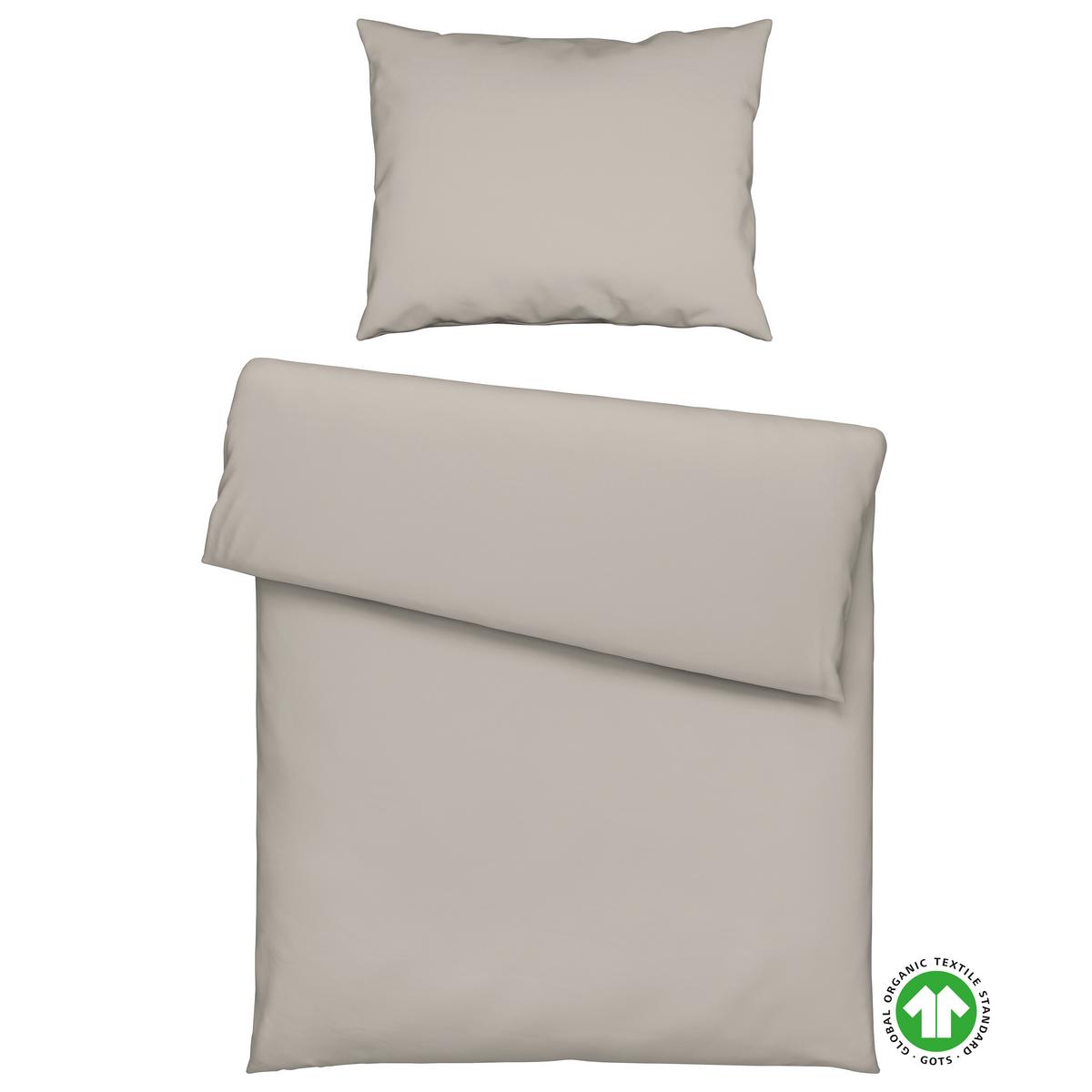 Bettwäsche Bio-Anna Uni Beige ca. 140x200cm - Beige, Natur, Textil (140/200cm) - ecoTree