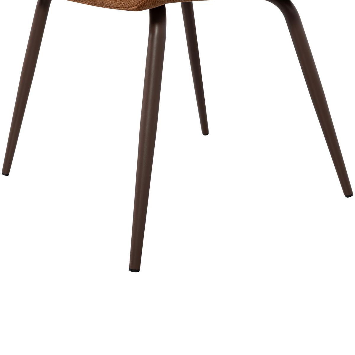 Armlehnstuhl-Set Braun B: 58cm - Dunkelbraun/Braun, MODERN, Textil/Metall (58/80/58cm) - Livetastic