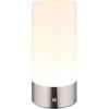 BORDSLAMPA KLEIN - opal/nickelfärgad, Klassisk, metall/plast (8,8/19cm) - Mömax