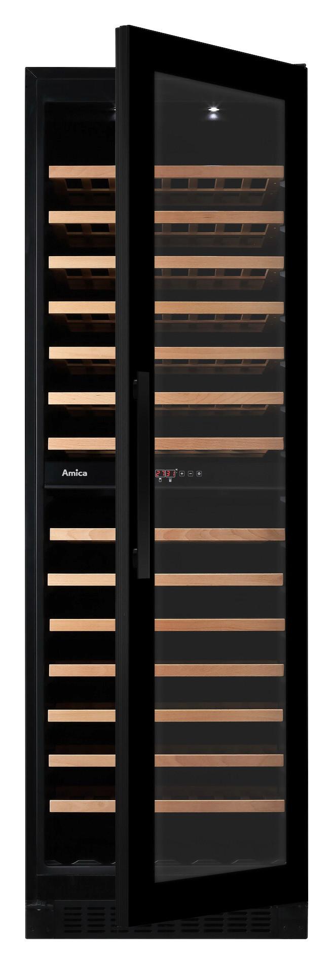 Weinkühlschrank WK348100S in Schwarz - Schwarz, MODERN (59,5/185/61,5cm) - Amica