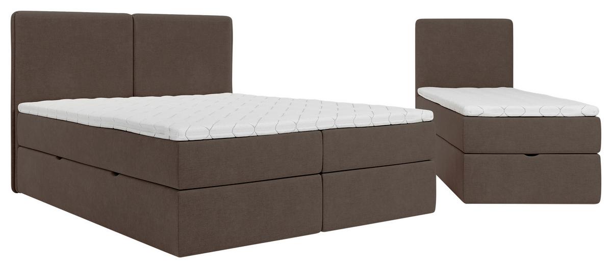 Familienbett Domino Combo Braun ca. 270x200 cm - Schwarz/Braun, MODERN, Holz/Holzwerkstoff (270/200cm) - MID.YOU