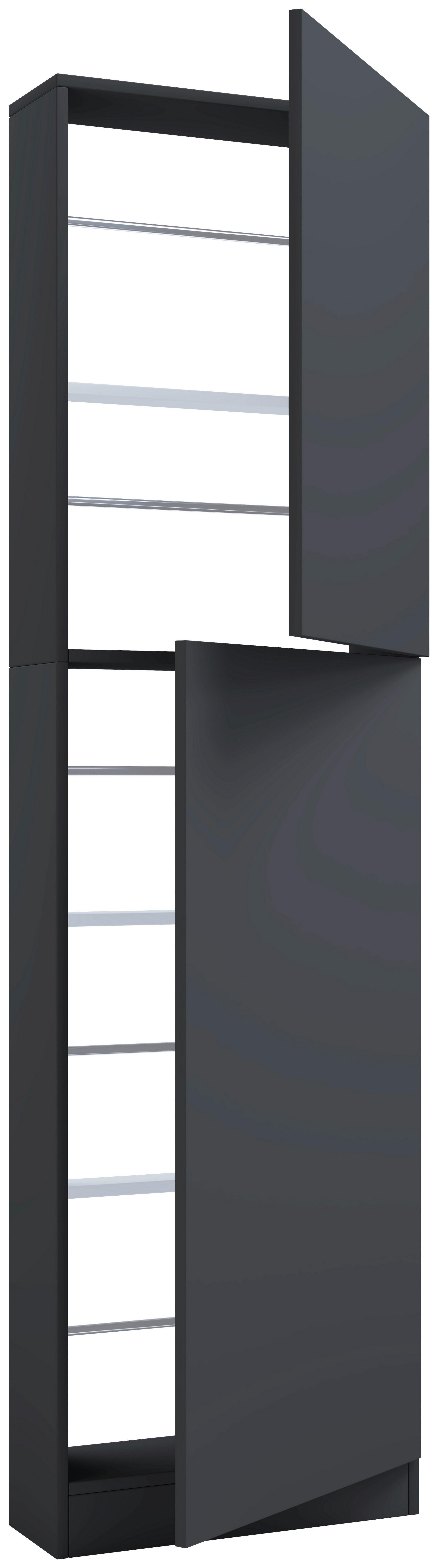 SCHUHSCHRANK FULISA - Anthrazit, Design, Holzwerkstoff (50/180/17cm) - MID.YOU