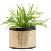 Übertopf Wood Aus Rattan - Schwarz/Naturfarben, Lifestyle, Holz (27/20cm) - Zandiara