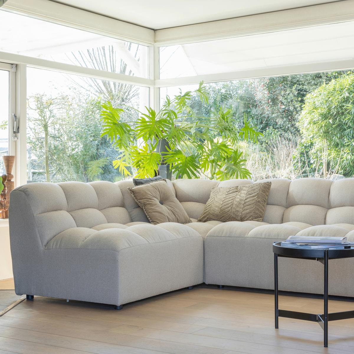 SESSEL Pepper Sandfarben B: 100cm - Sandfarben/Schwarz, Design, Kunststoff/Textil (100/79/92cm) - Livetastic
