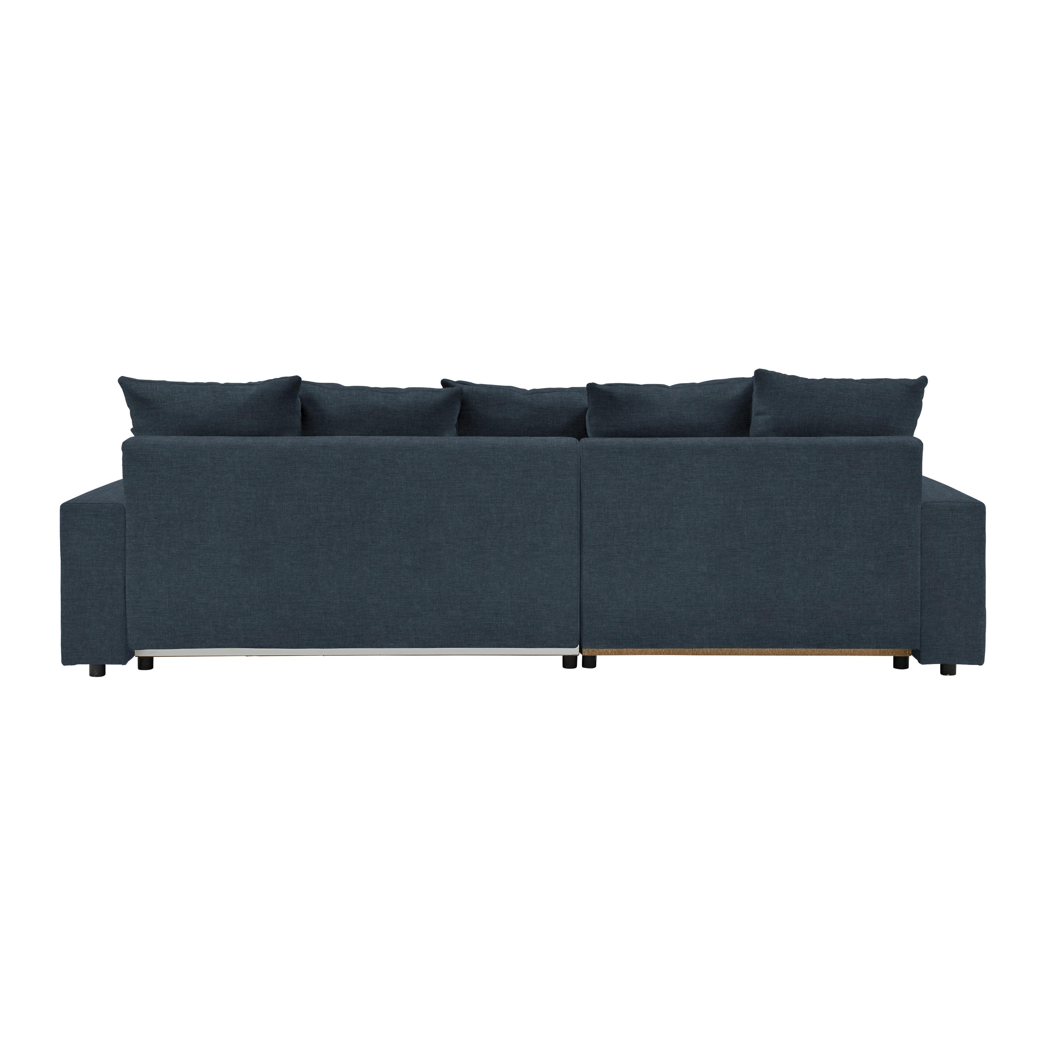Ecksofa Alatri Dunkelblau - Schwarz/Dunkelblau, MODERN, Kunststoff/Textil (289/90/176cm) - Based