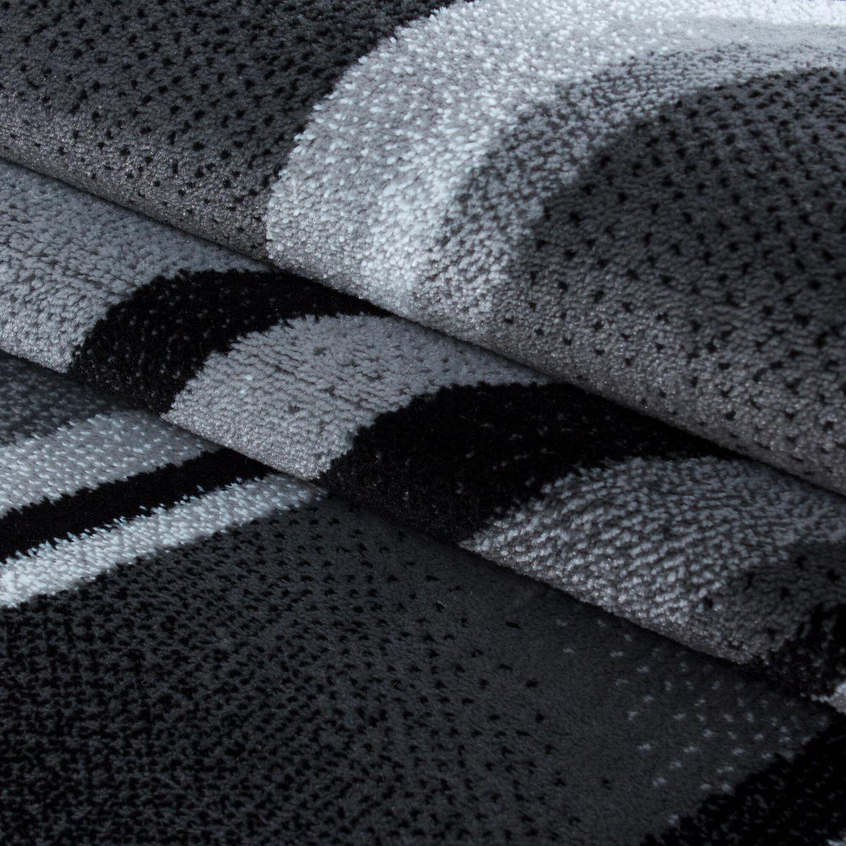Flachwebeteppich Parma Schwarz ca. 240x340cm - Schwarz, Design, Textil (240/340cm) - Novel