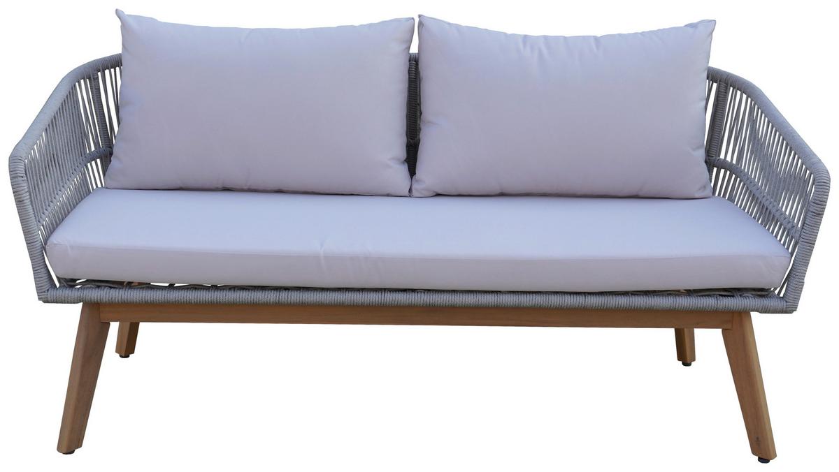 Gartenset Michi 1 Grau/Akaziefarben, 4-teilig - Grau/Akaziefarben, MODERN, Holz/Metall (82/55/40cm) - Mömax