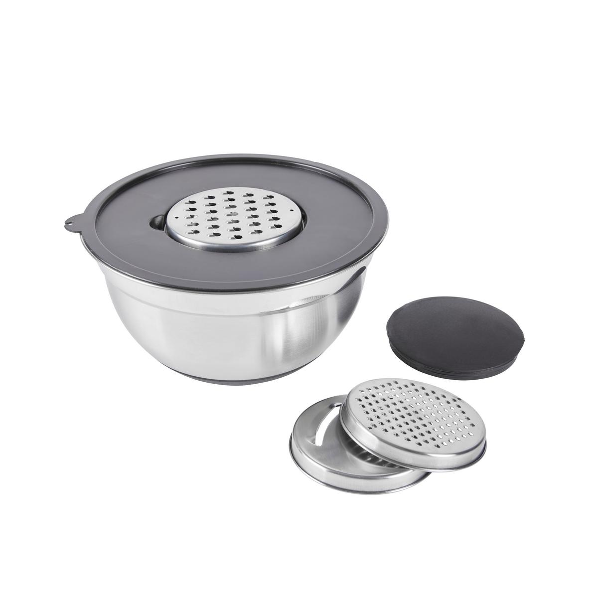 Set boluri amestecare Emmi - argintiu, Basics, metal (26/14cm)