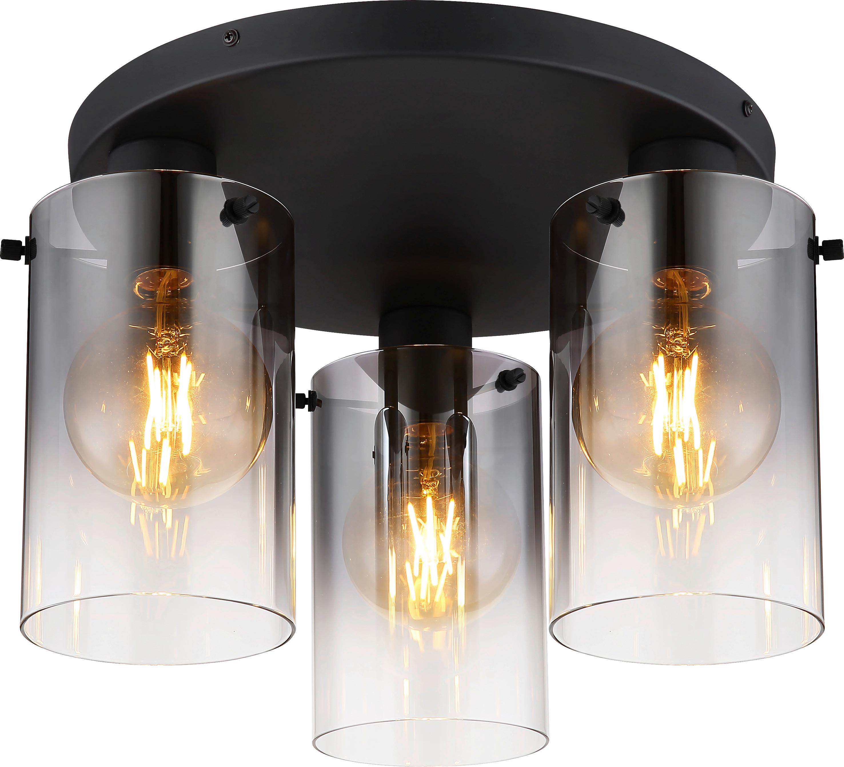 LAMPA SUFITOWA GREITH I - czarny, Design, metal/szkło (40,5/26cm) - Novel