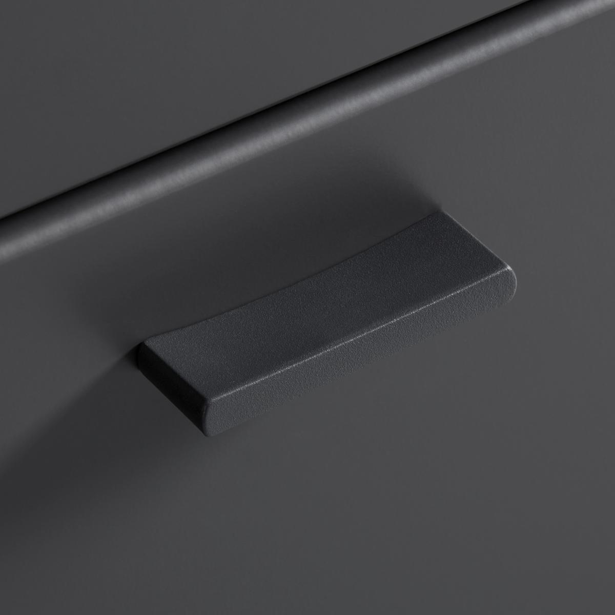 Sidebaord Carreto Schwarz/Eichefarben - couleur de chêne/noir, Modern, verre/métal (160/90/44cm) - Premium Living