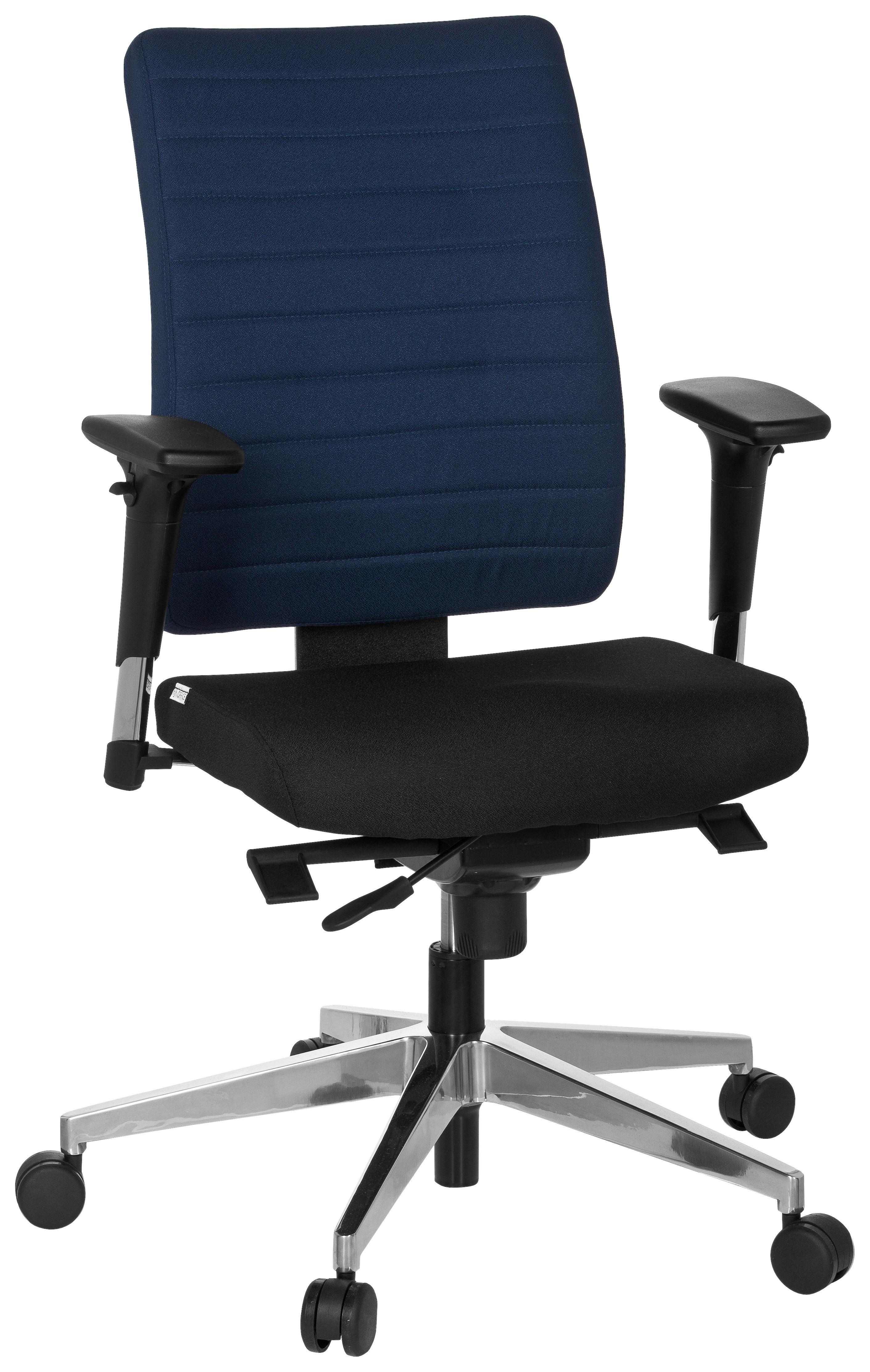 Drehstuhl Pro-Tec 350 Blau/Schwarz - Blau/Chromfarben, MODERN, Kunststoff/Textil (57/123/45cm) - MID.YOU