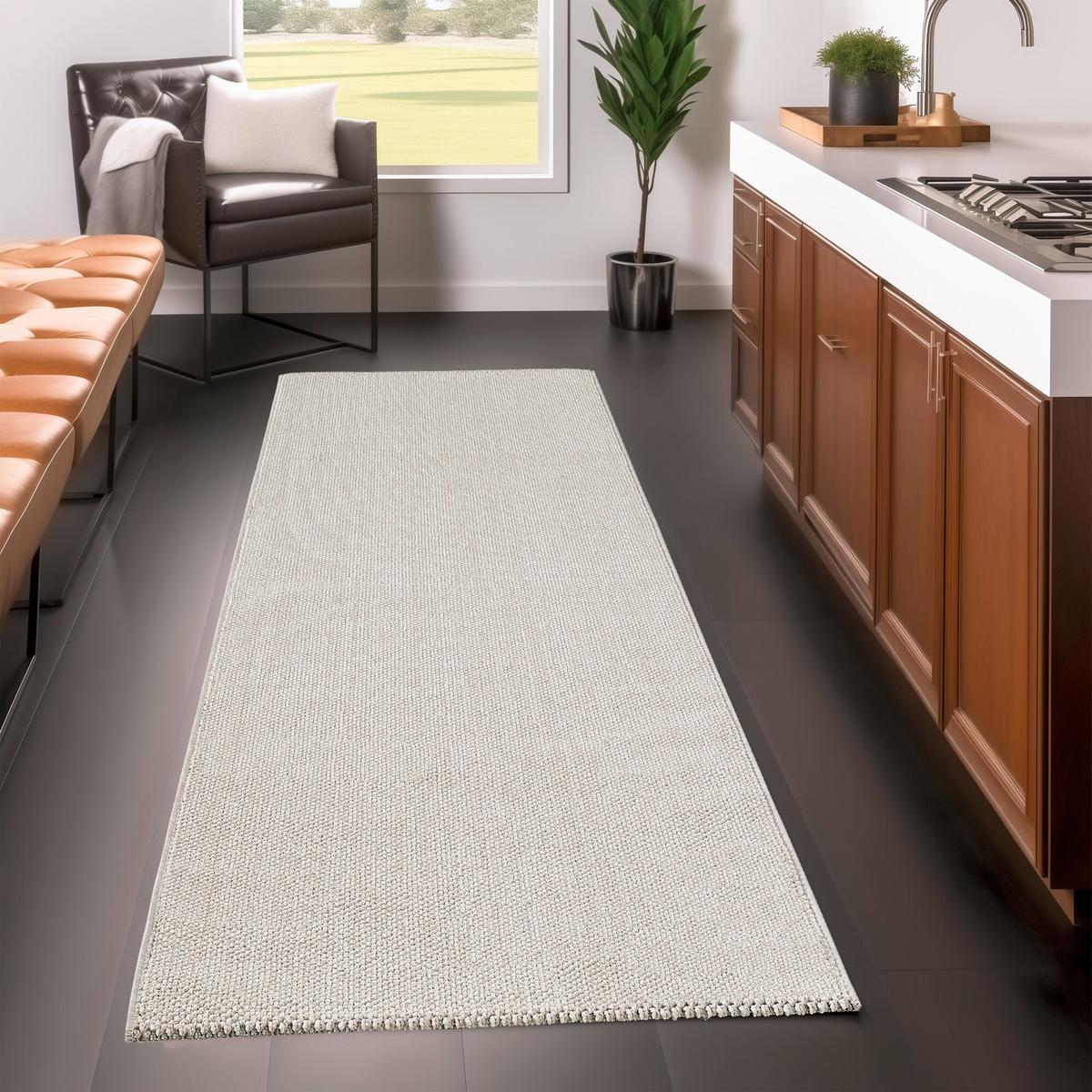 Läufer Loom Creme ca. 80x250cm - Creme, Basics, Textil (80/250cm) - Novel