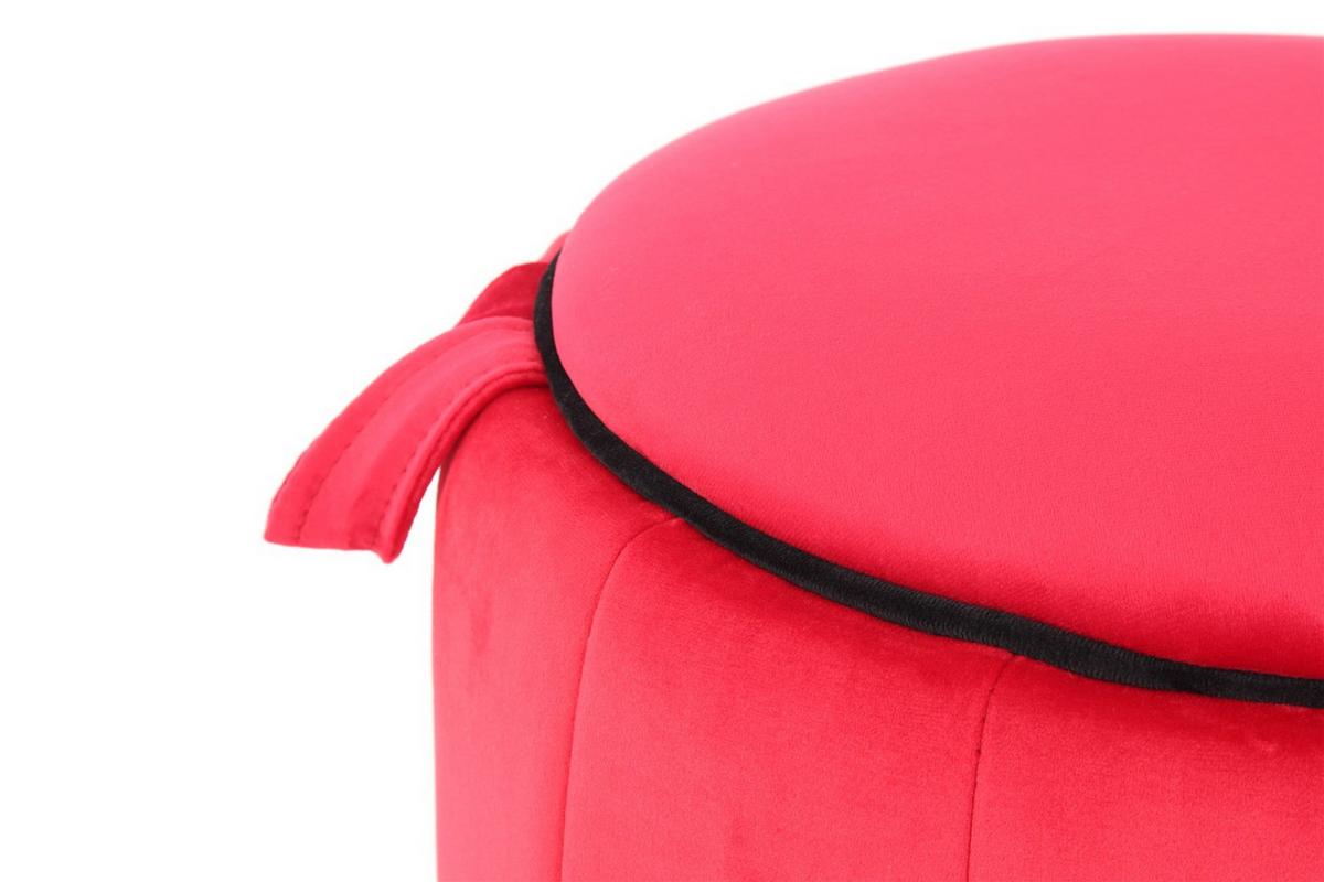 Hocker Reese 100 - Rot, Design, Textil (43/42/43cm) - Kayoom