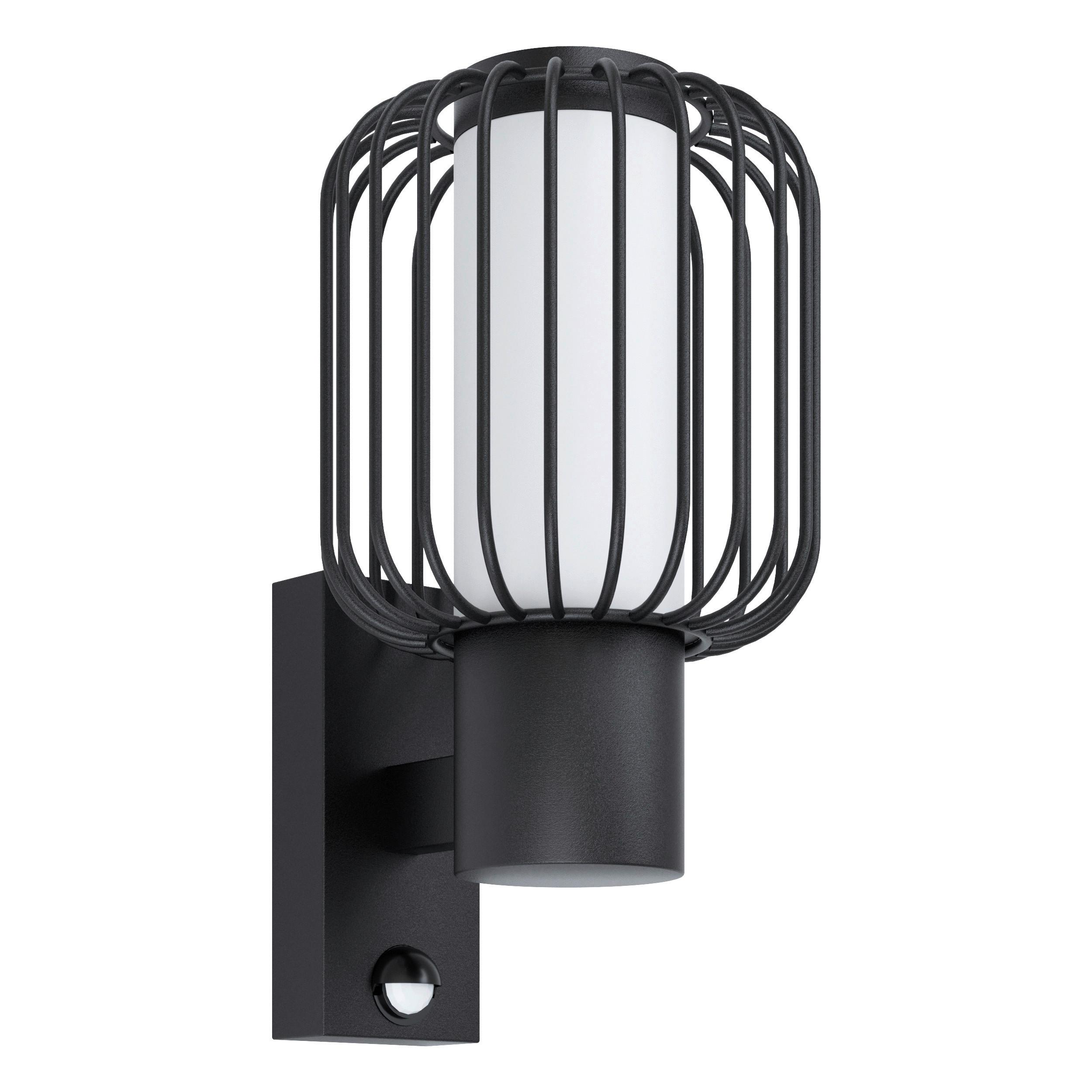 Aussenwandleuchte Ravello Sensor Schwarz/weiss - Weiss/Schwarz, Basics, Kunststoff/Metall (16,5cm) - Eglo
