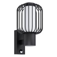 Aussenwandleuchte Ravello Sensor Schwarz/weiss - Weiss/Schwarz, Basics, Kunststoff/Metall (16,5cm) - Eglo