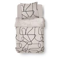 Ágyneműhuzat-garnitúra 3 Részes Sunshine Abstract - barna/fekete, Modern, textil (140/200cm)
