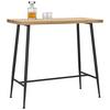 BARBORD STUARD 1 - svart/naturfärgad, Modern, metall/trämaterial (115/108/60cm) - Mömax