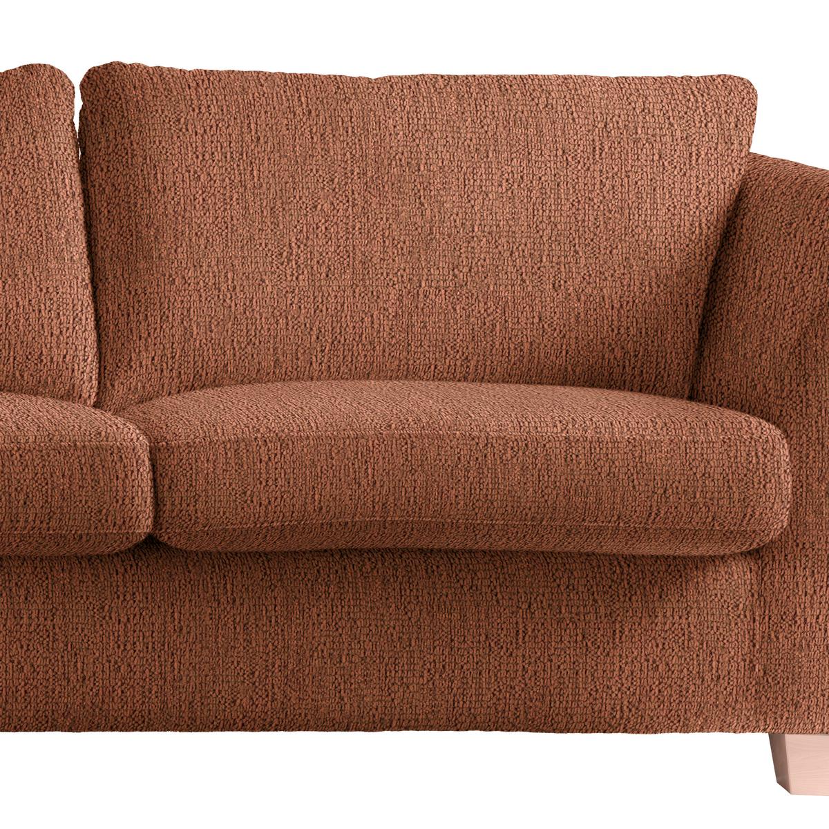 3-Sitzer-Sofa Devado Kupferfarben - Naturfarben/Kupferfarben, Holz/Textil (216/70-85/95cm) - Mömax