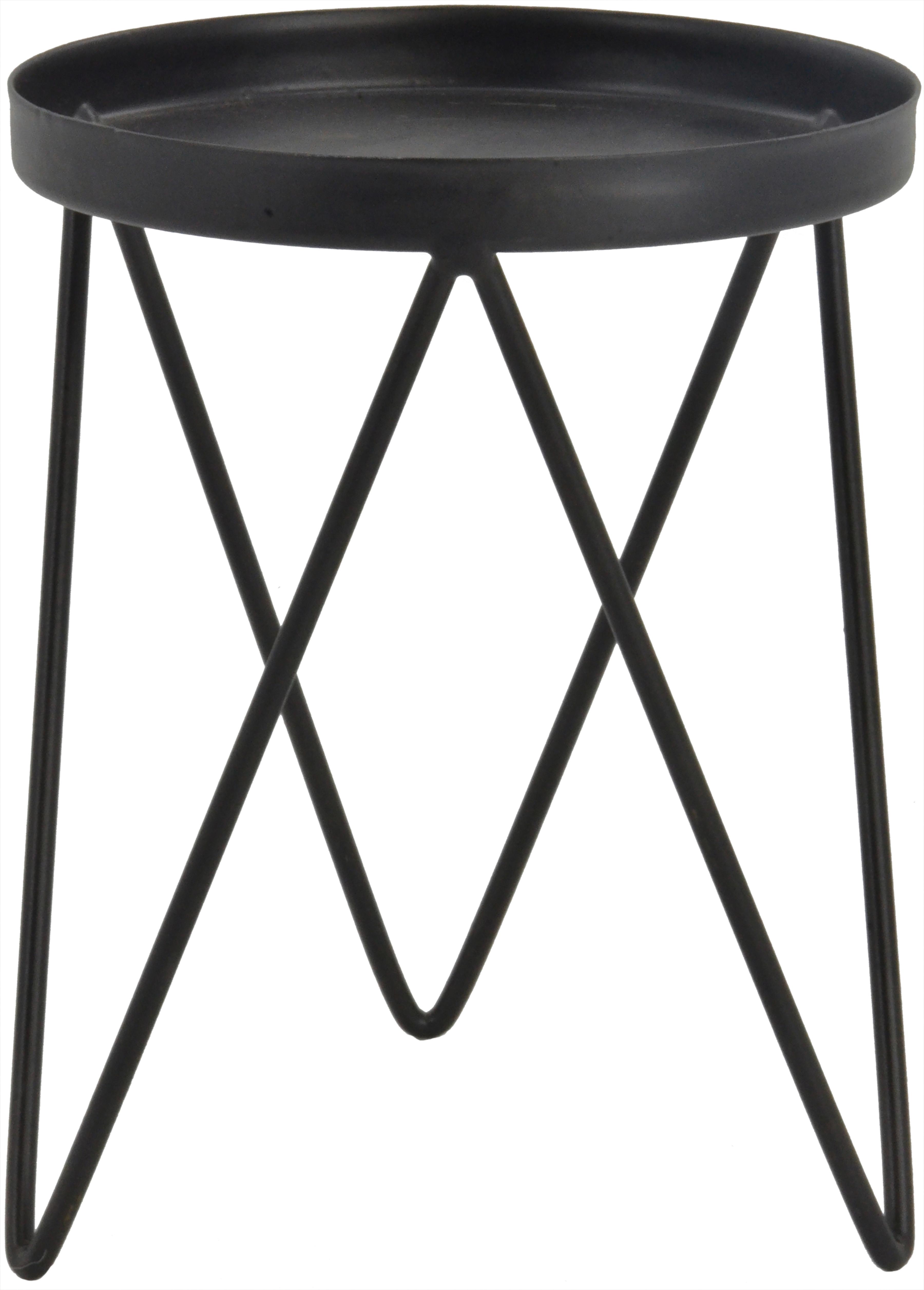 Kerzenhalter Leni in Schwarz Ø ca. 12,5cm - Schwarz, Metall (12,5/15cm) - Mömax