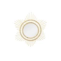 WANDSPIEGEL RATTAN SPIEGEL AINA 435 - Naturfarben, Trend, Glas/Holz (70/70/2cm) - Kayoom