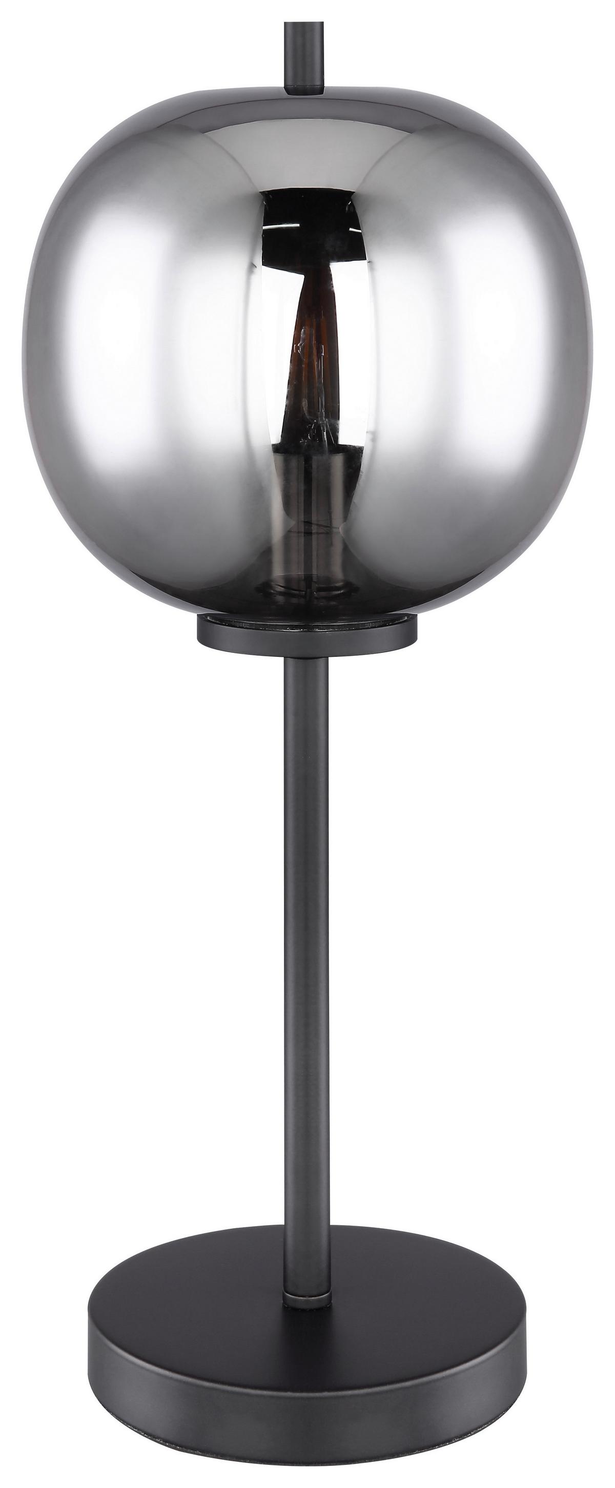 Namizna Svetilka Blacky - črna, Basics, kovina/steklo (18,5/45cm) - Globo