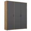 DULAP  USI ROTATIVE VOYAGER - stejar Artisan/gri, Modern, material pe bază de lemn (140/194/53cm) - Modern Living
