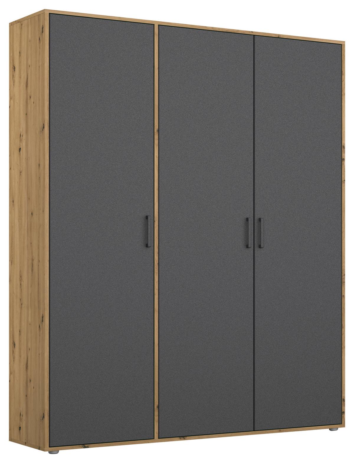 DULAP  USI ROTATIVE VOYAGER - stejar Artisan/gri, Modern, material pe bază de lemn (140/194/53cm) - Modern Living