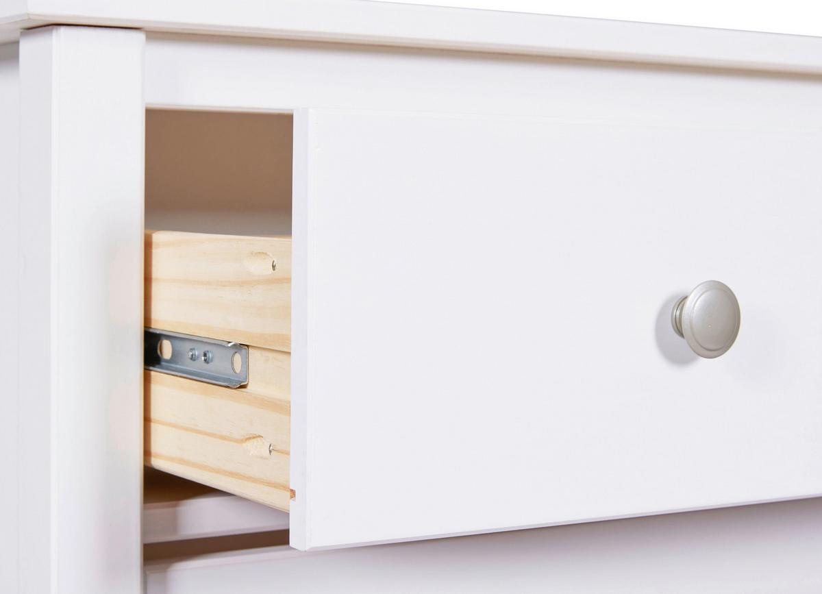 Schuhschrank Chilly Home ca.90x127x30cm Weiß - Silberfarben/Weiß, Design, Holz/Metall (90/127/30cm) - Livetastic