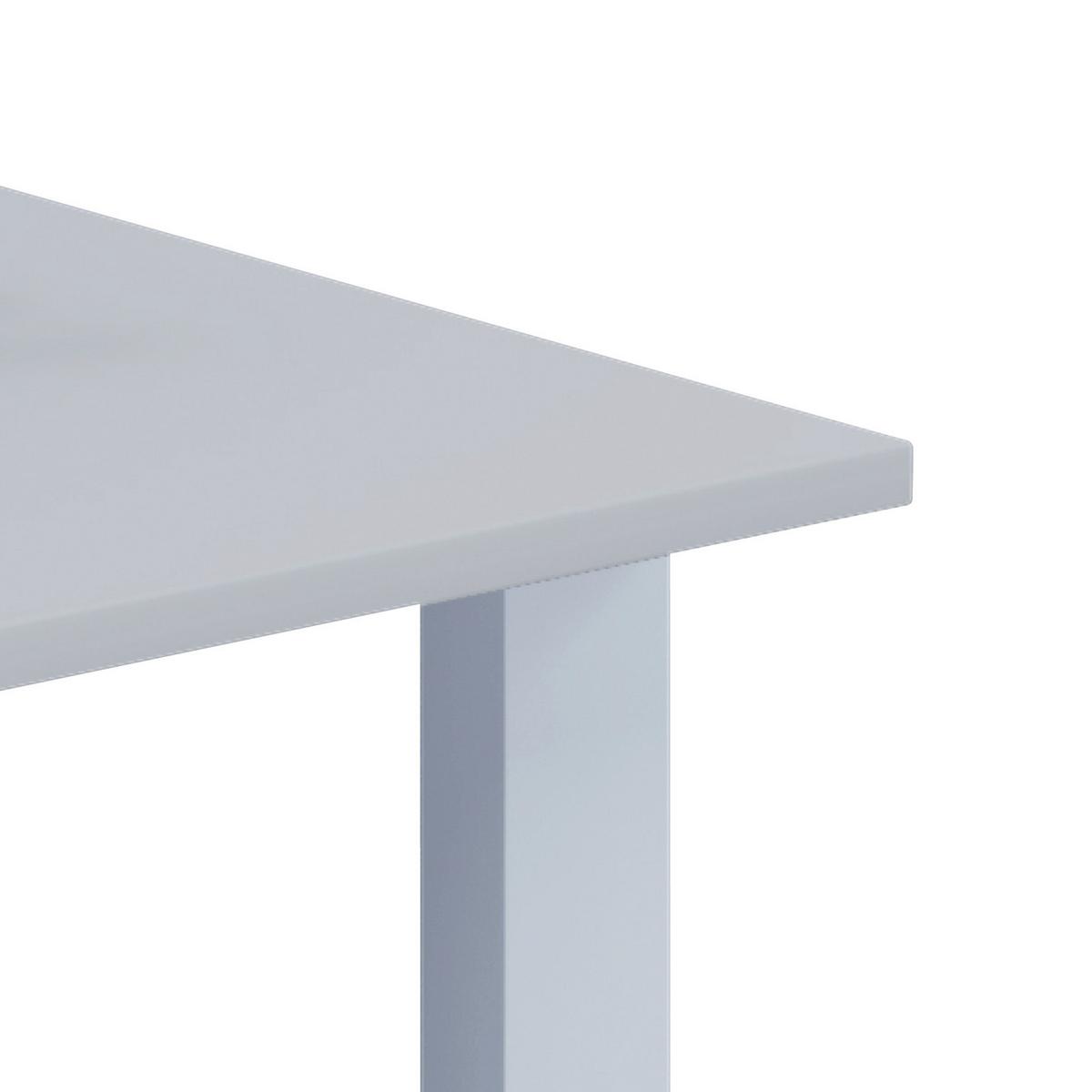 Schreibtisch Lona Grau/Weiß - Weiß/Grau, MODERN, Holzwerkstoff/Metall (140/80/76cm) - MID.YOU