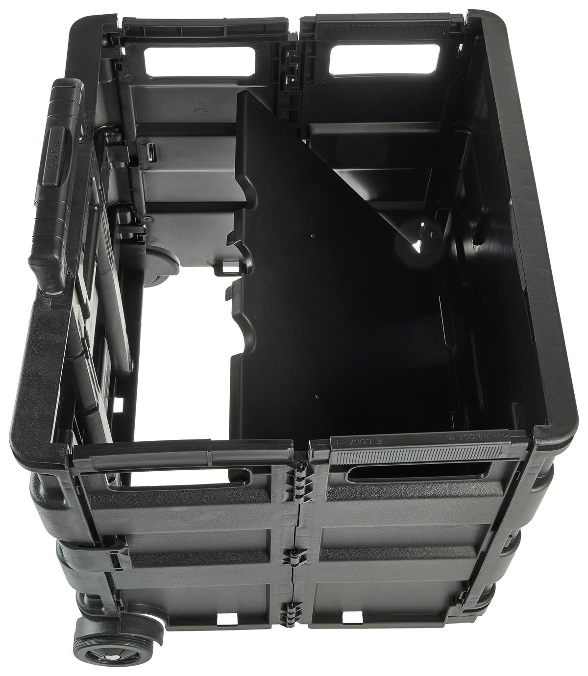 Einkaufstrolley Olli Schwarz ca. 65l - Schwarz, KONVENTIONELL, Kunststoff (42/40,5/38cm)