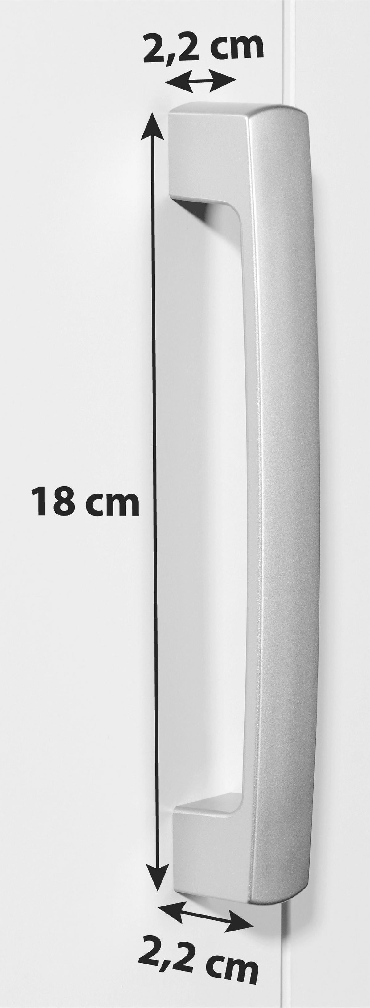 Schrankgriff Unit L:18cm Kunststoff Alufarben Matt - Alufarben, Modern, Kunststoff (18/2,2/2,2cm) - Based