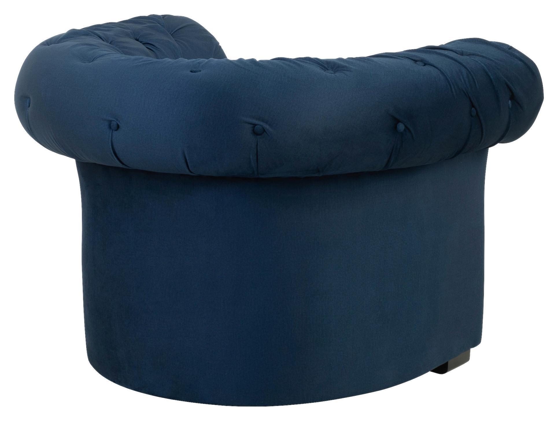 FOTOLIU CHESTERFIELD CUPIDO - albastru închis, Design, textil (114/78/91cm) - Mömax