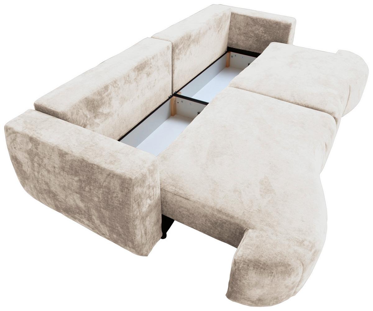 Mega Sofa Berg - bež/crna, Trend, tekstil/plastika (292/71-99/127cm) - Modern Living
