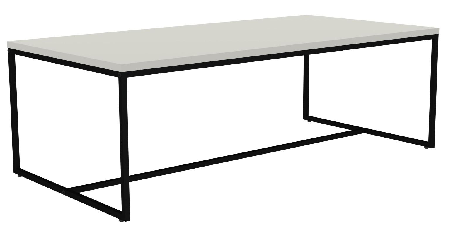 STOLIK KAWOWY LIPP - biały/czarny, Design, materiał drewnopochodny/metal (120/60/40cm)