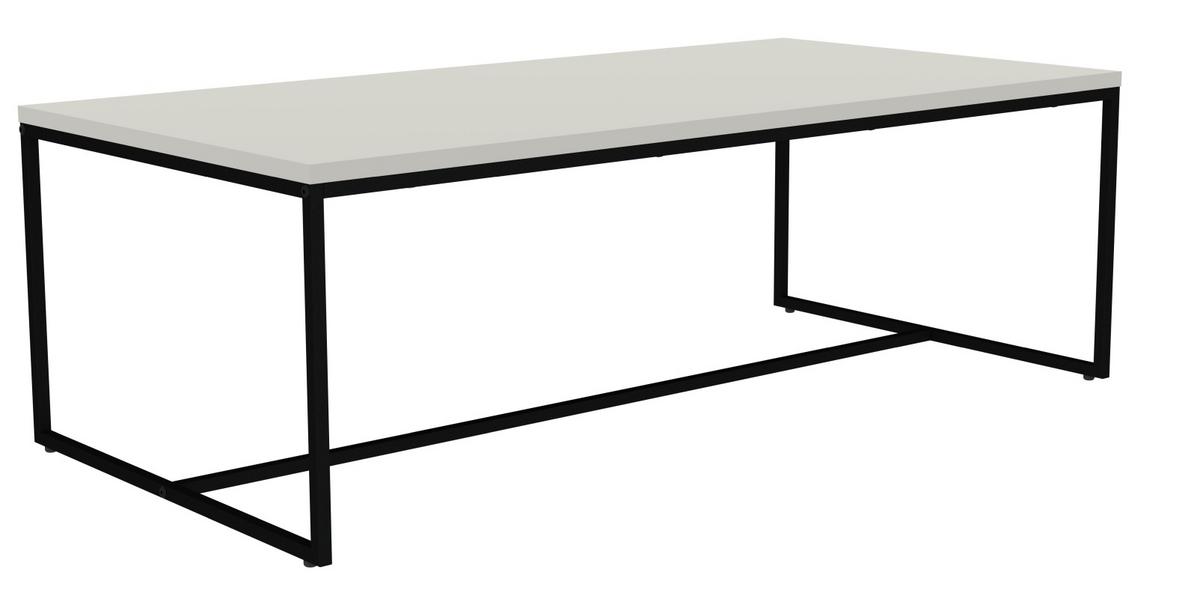 STOLIK KAWOWY LIPP - biały/czarny, Design, materiał drewnopochodny/metal (120/60/40cm)