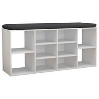 Schuhregal HINSOL Weiß ca. 104x50x30 cm - Weiß, Design, Holzwerkstoff (104/50/30cm) - MID.YOU