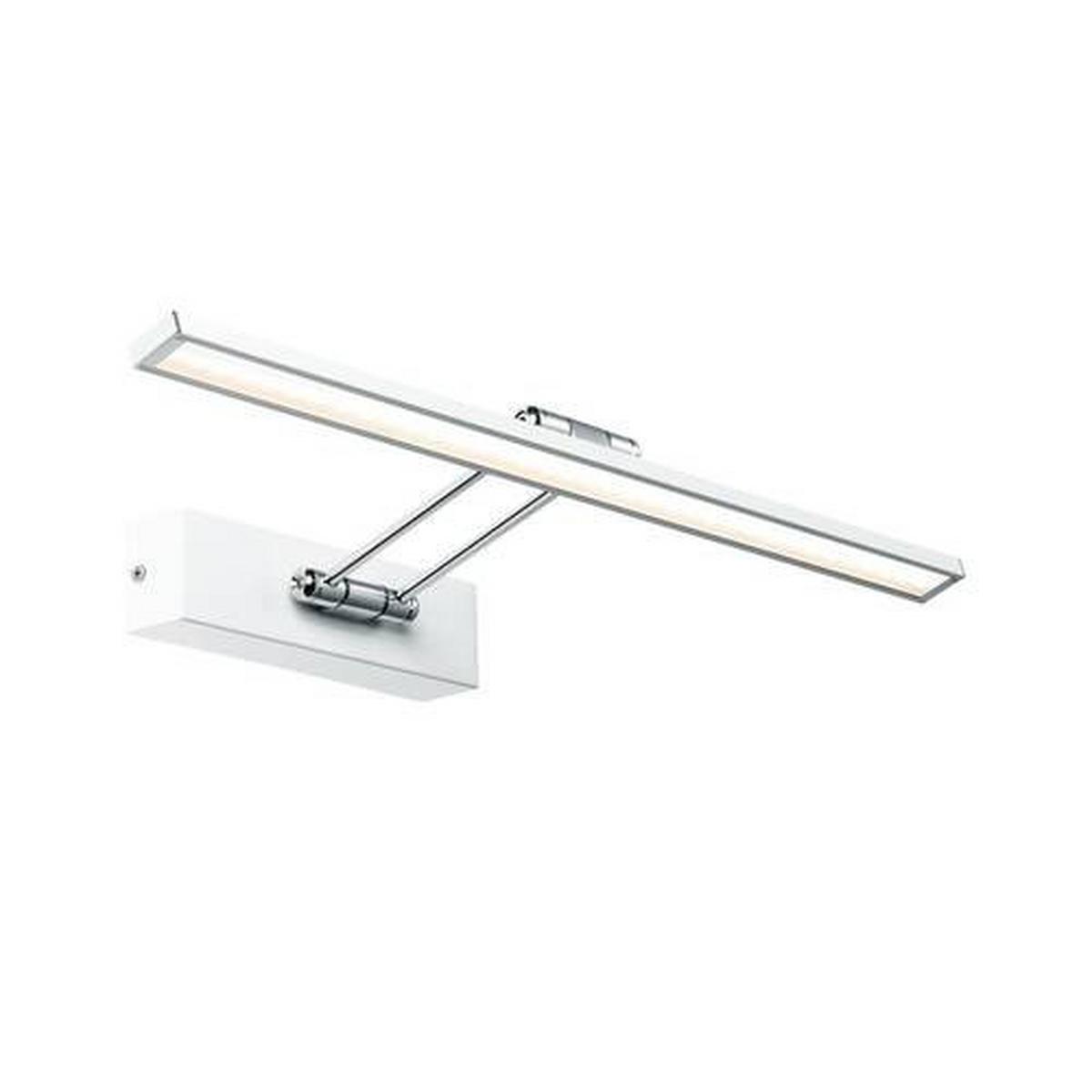Bilderleuchte Beam Fifty in Weiß/Chromfarben max. 7 W - Chromfarben/Weiß, Basics, Metall (45/4,6/4,6cm) - Paulmann