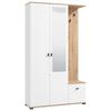 HALLMÖBEL CANVEY - vit/ek Artisan, Modern, trämaterial/glas (116/197/35cm) - Mömax