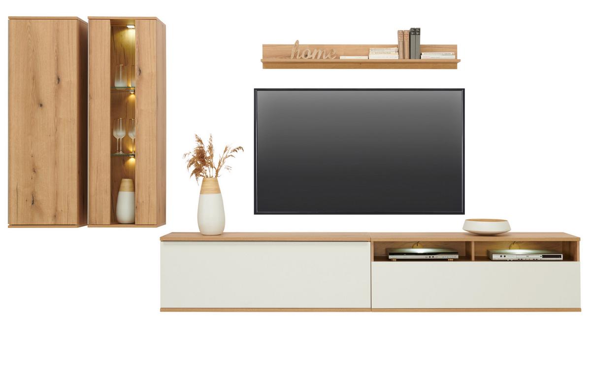 Zidna Polica Power - Moderno, drvni materijal (127,5/16/17,6cm) - Modern Living