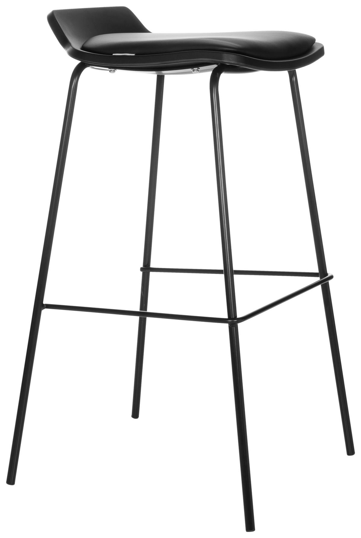 Barski Stol Lonso 10, Črna - črna, Basics, kovina/tekstil (47/82/49cm) - MID.YOU